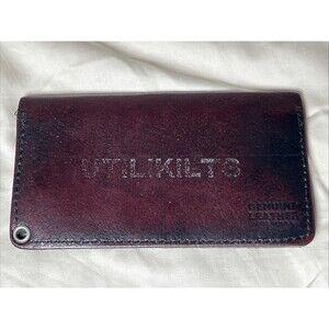 Utilikilt leather wallet bifold Snap made in USA Rare unique Scottish mens gift